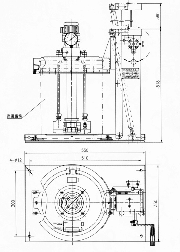 KSP8-S手搖升降架式單線電動潤滑泵  啟東中德潤滑